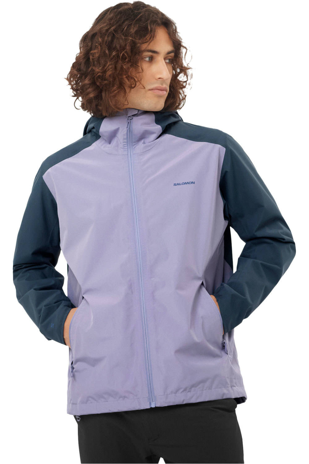 Salomon chaqueta impermeable hombre OUTSCAPE 2L JKT CB M vista frontal