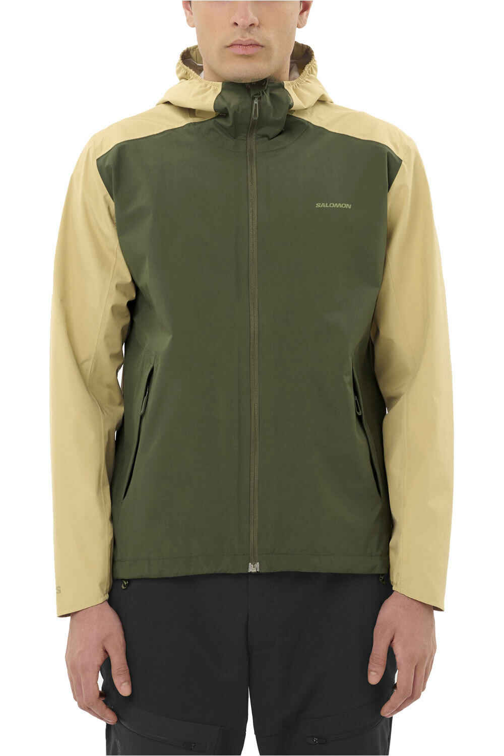 Salomon chaqueta impermeable hombre OUTSCAPE 2L JKT CB M vista frontal