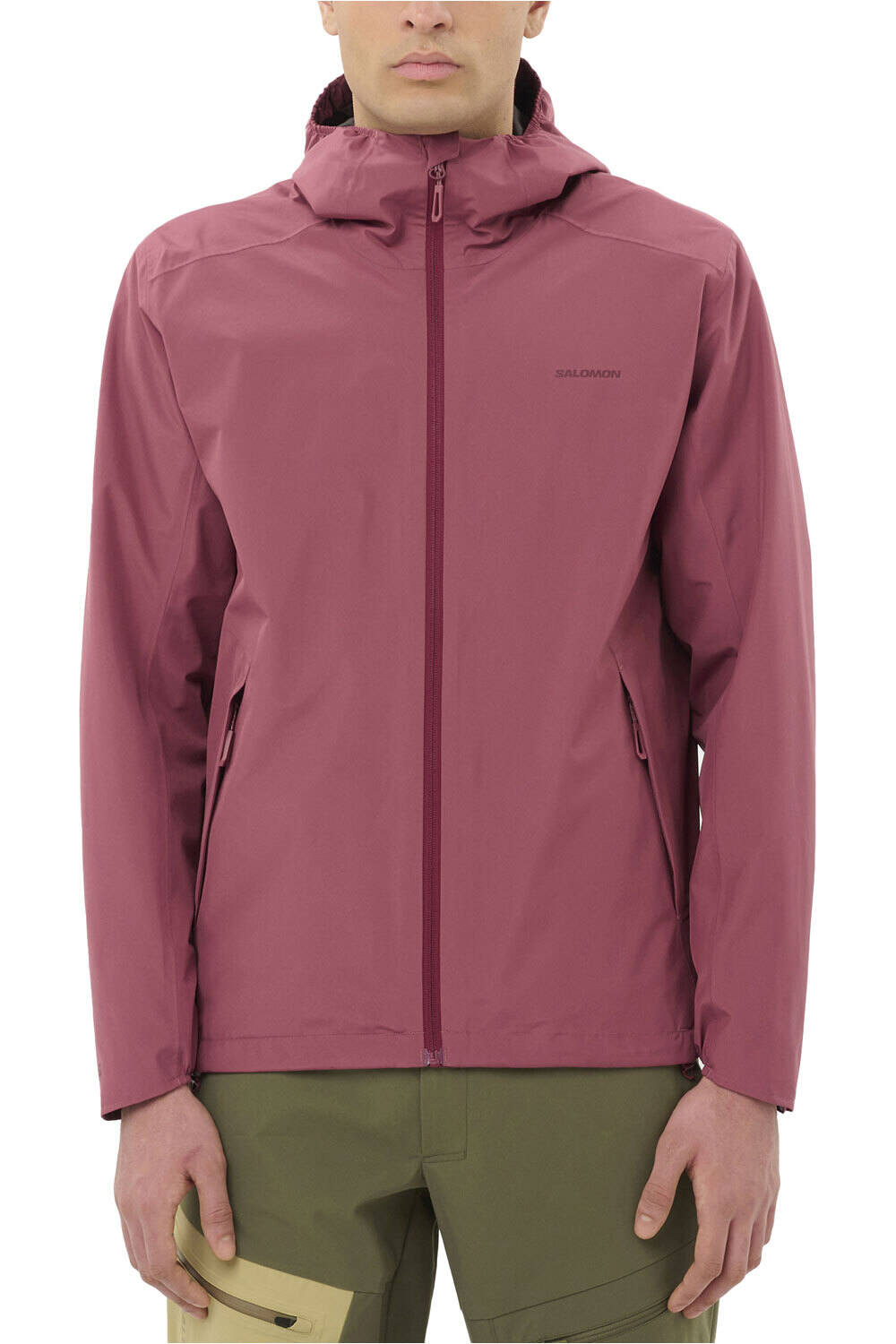 Salomon chaqueta impermeable hombre OUTSCAPE 2L JKT SOL M vista frontal