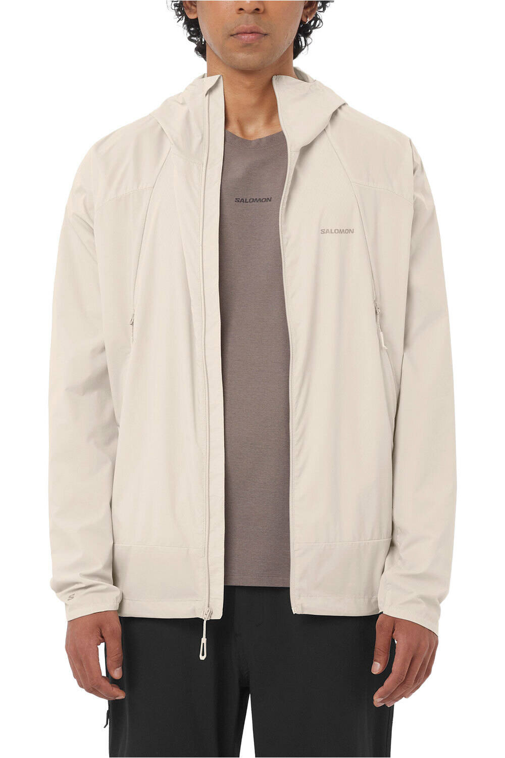 Salomon chaqueta impermeable hombre OUTWIND FZ JKT M vista frontal