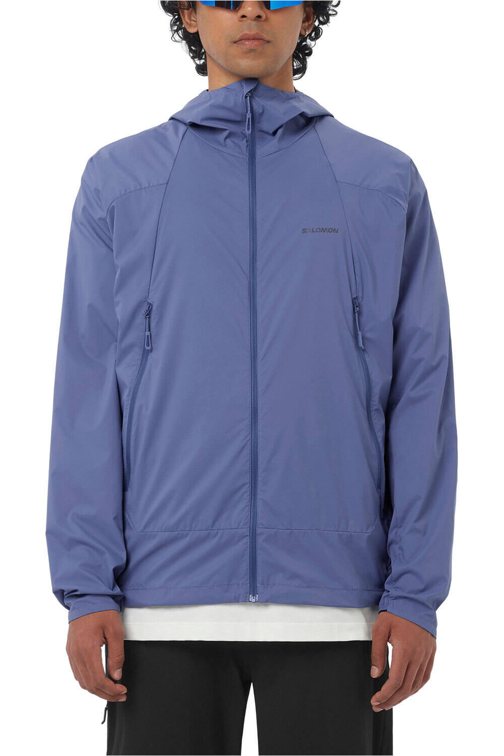 Salomon chaqueta impermeable hombre OUTWIND FZ JKT M vista frontal
