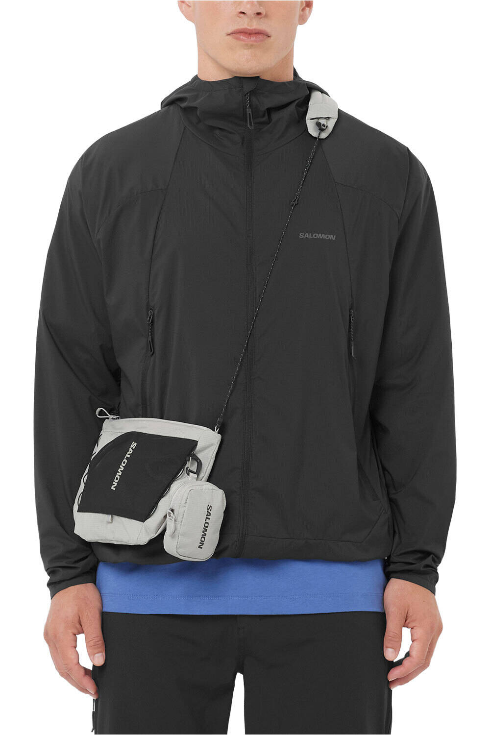 Salomon chaqueta impermeable hombre OUTWIND FZ JKT M vista frontal