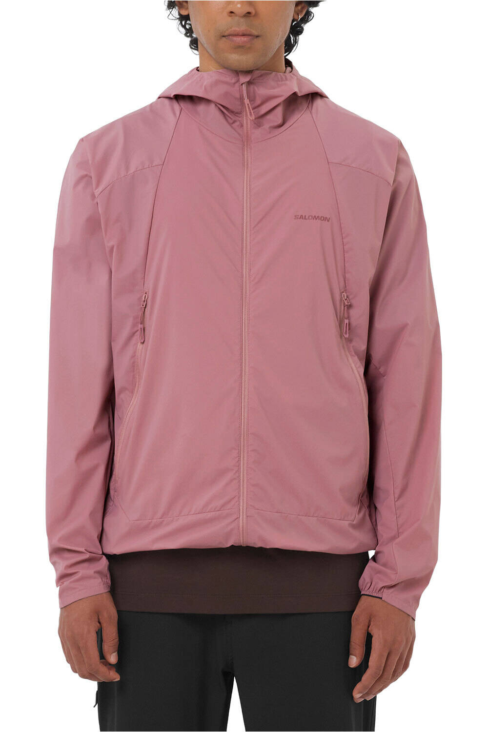 Salomon chaqueta impermeable hombre OUTWIND FZ JKT M vista frontal