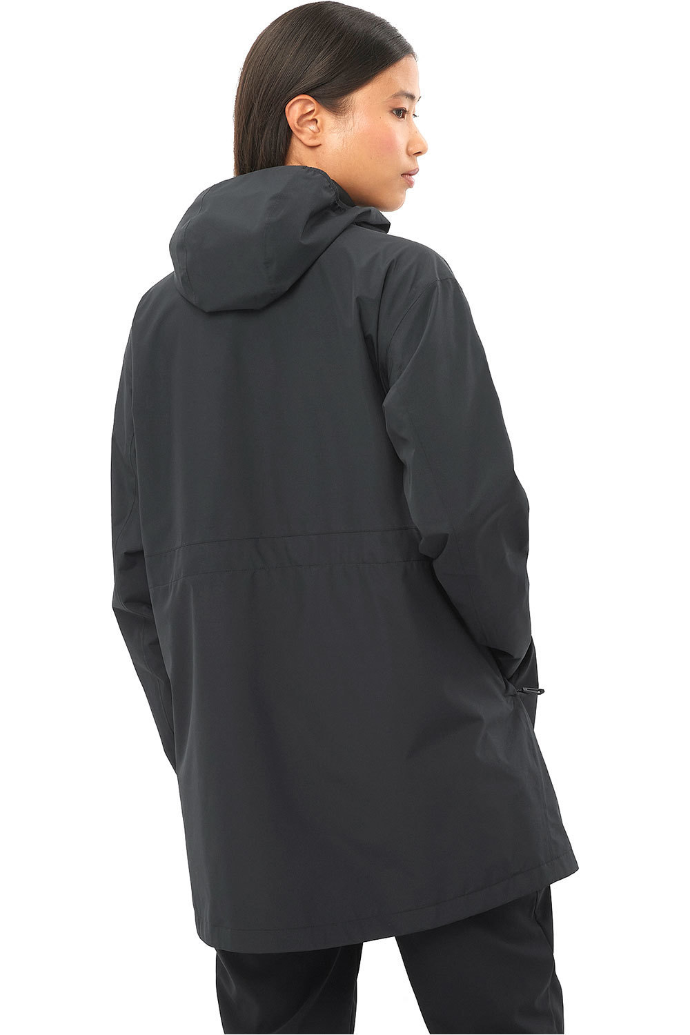 Salomon chaqueta impermeable mujer OUTSCAPE 2L LONG JKT S W vista trasera
