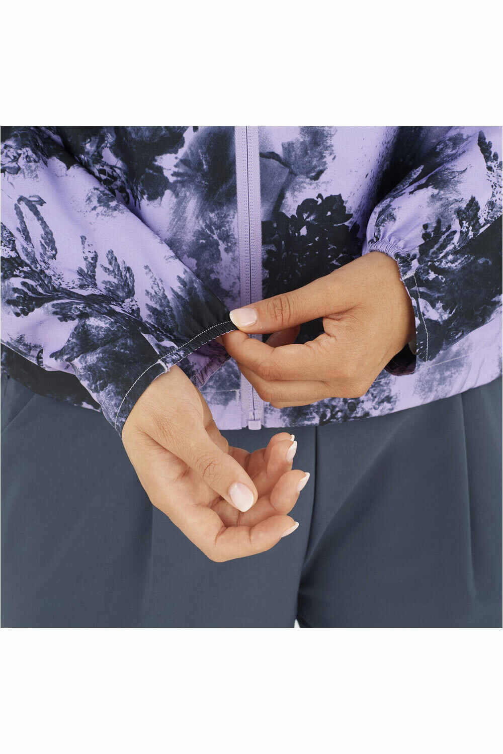 Salomon chaqueta impermeable mujer OUTSCAPE 2L SHORT JKT P W vista detalle