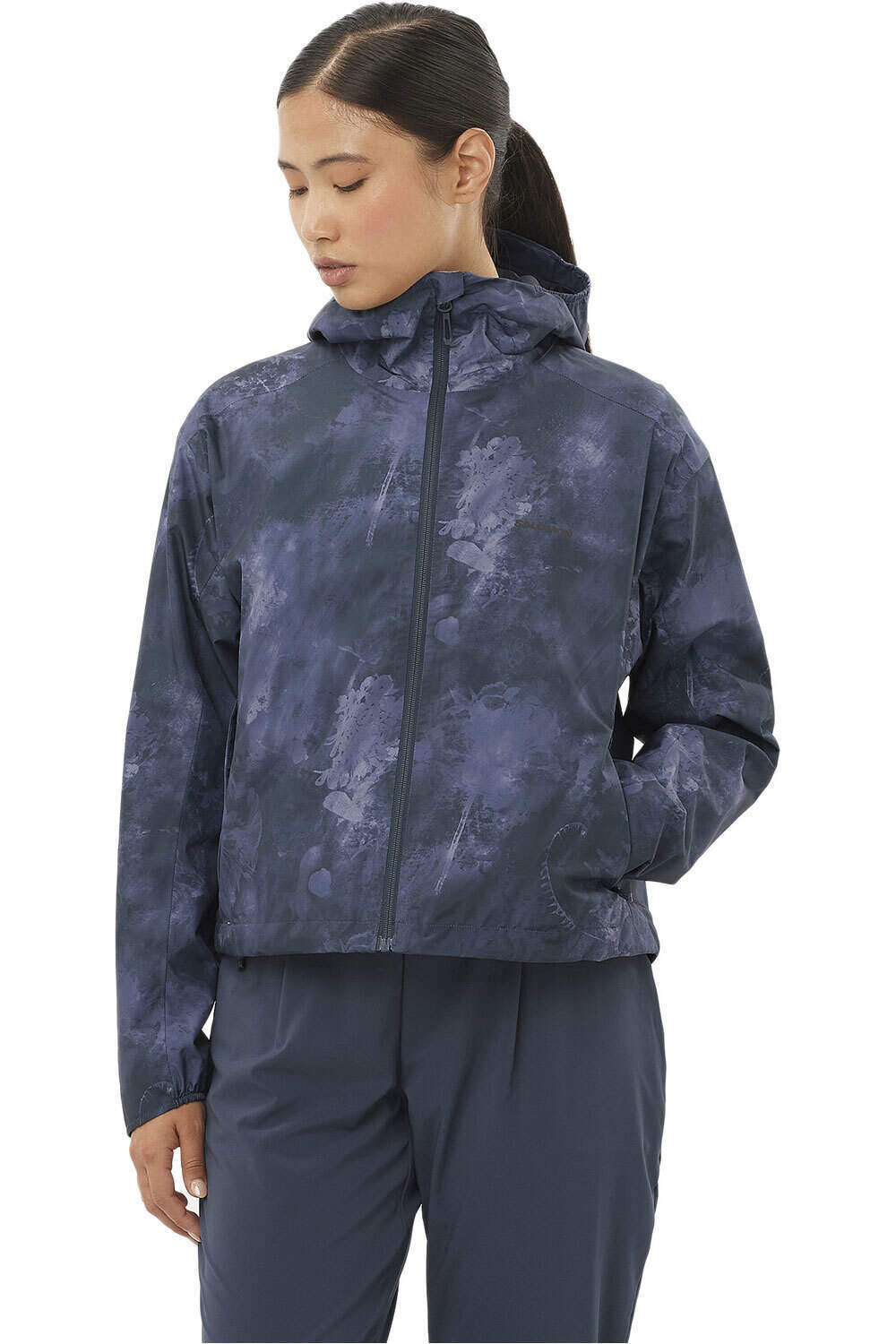 Salomon chaqueta impermeable mujer OUTSCAPE 2L SHORT JKT P W vista frontal