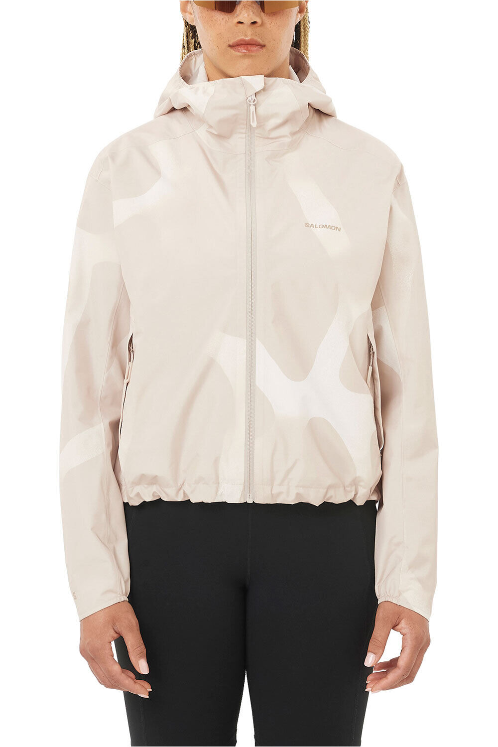 Salomon chaqueta impermeable mujer OUTSCAPE 2L SHORT JKT P W vista frontal