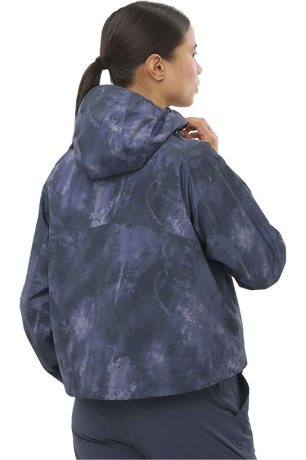 Salomon chaqueta impermeable mujer OUTSCAPE 2L SHORT JKT P W vista trasera