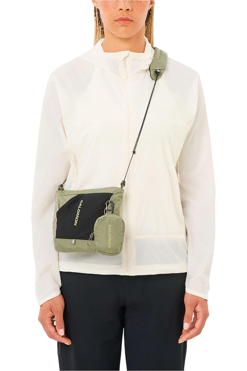 Salomon chaqueta impermeable mujer OUTWIND FZ JKT W vista frontal