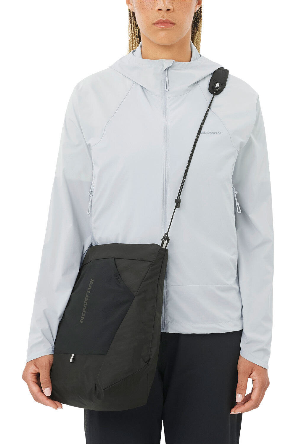 Salomon chaqueta impermeable mujer OUTWIND FZ JKT W vista frontal