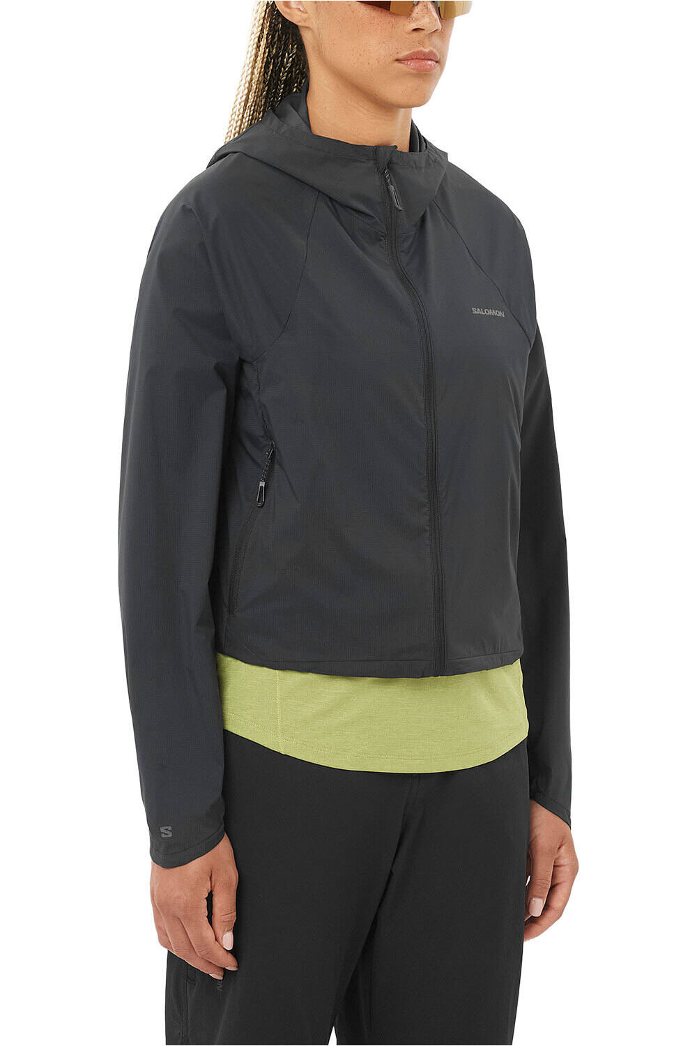 Salomon chaqueta impermeable mujer OUTWIND FZ JKT W vista frontal