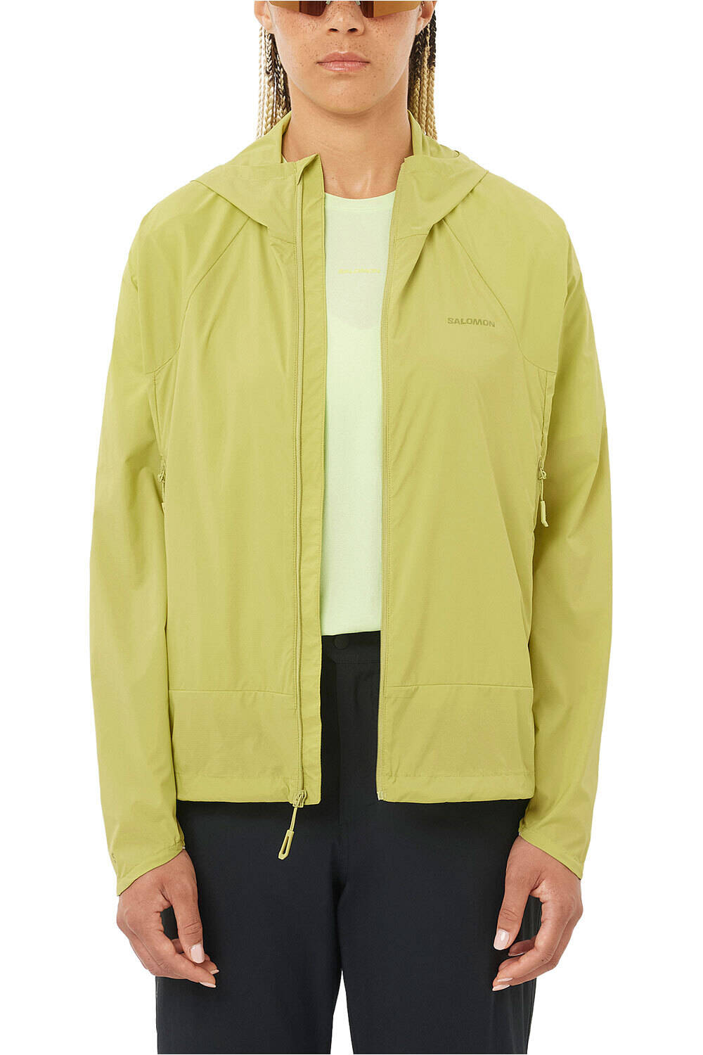 Salomon chaqueta impermeable mujer OUTWIND FZ JKT W vista frontal