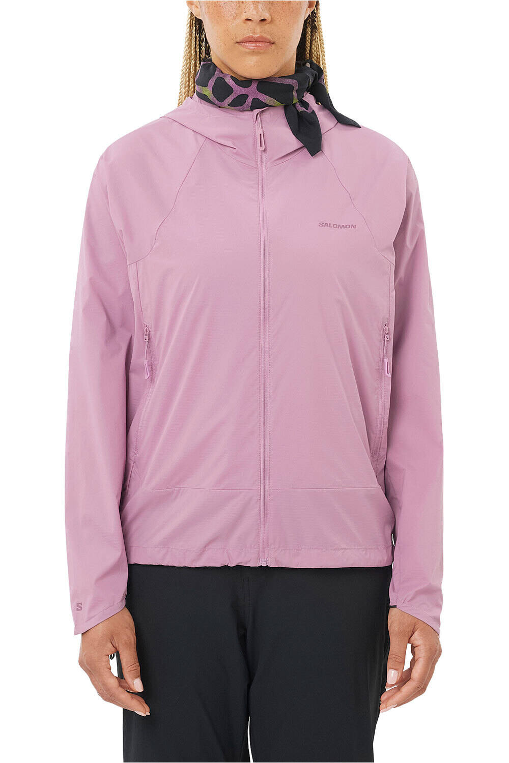 Salomon chaqueta impermeable mujer OUTWIND FZ JKT W vista frontal