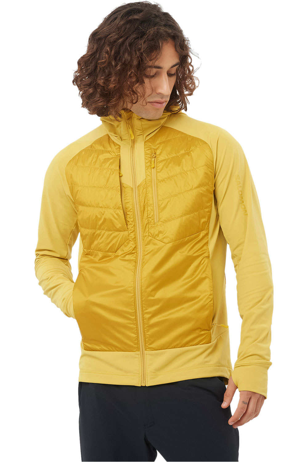 Salomon chaqueta outdoor hombre ELIXIR HYBRID HD INSUL M vista frontal