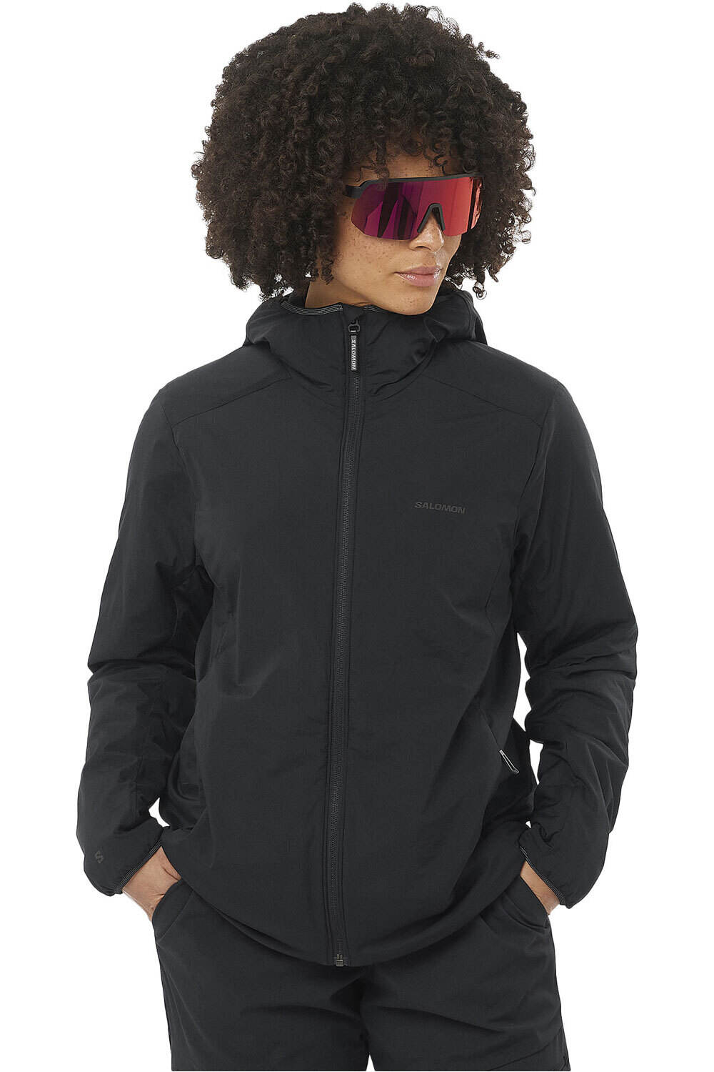 Salomon chaqueta outdoor mujer MOUNTAIN FLEX JCKT HOOD W vista frontal