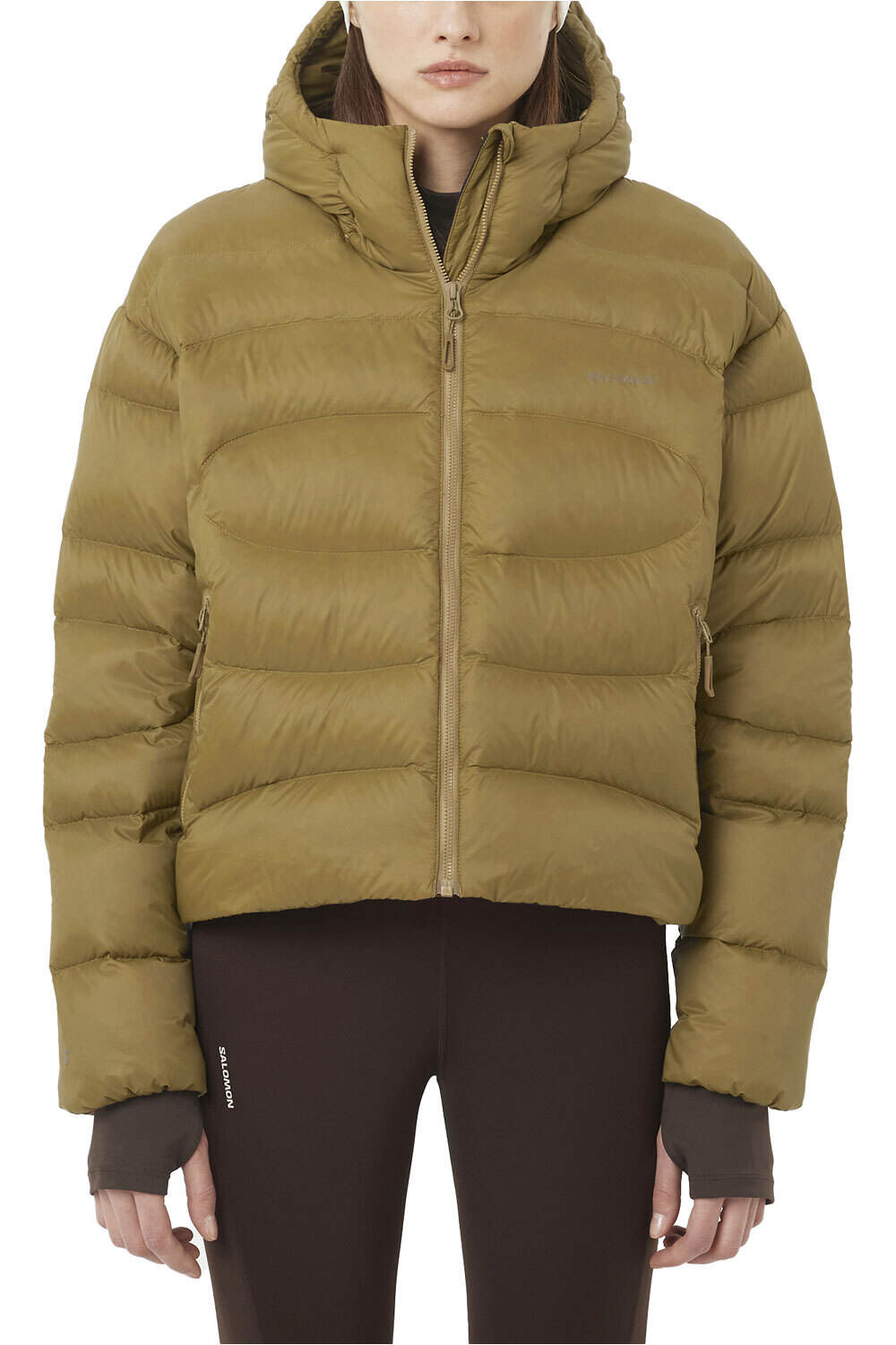 Salomon chaqueta outdoor mujer OUTLINE NOV CROP DOWN W vista frontal