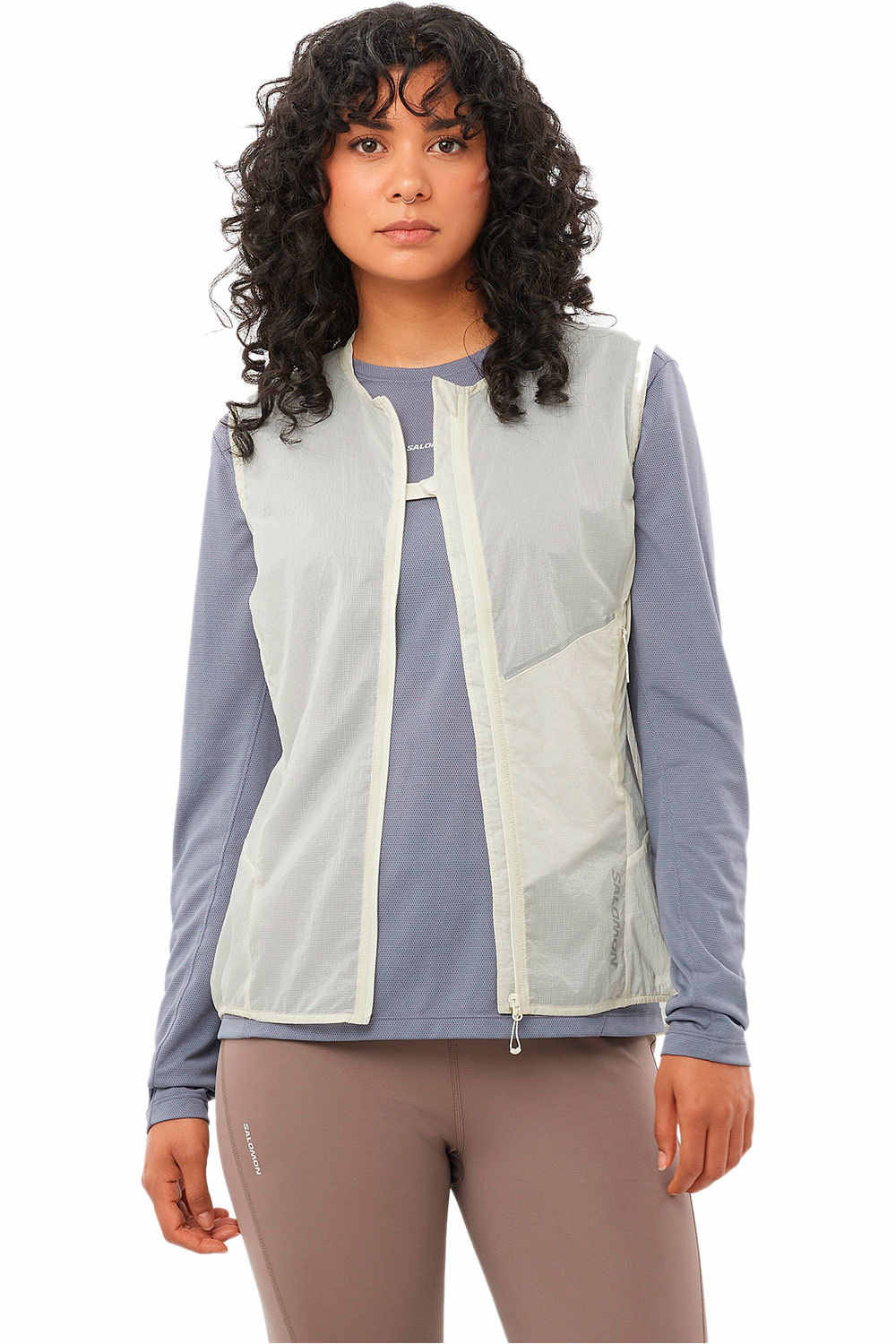 Salomon CHAQUETA RUNNING MUJER SENSE AERO WIND VEST W vista frontal
