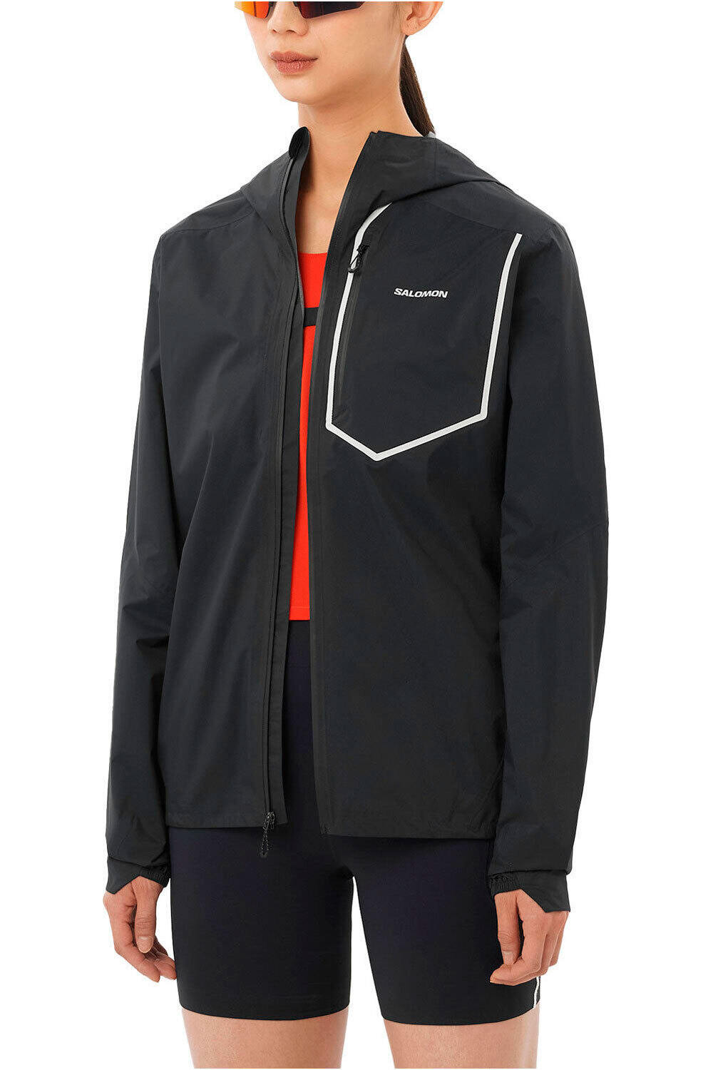 Salomon CHAQUETA TRAIL RUNNING MUJER BONATTI PRO JKT W vista frontal