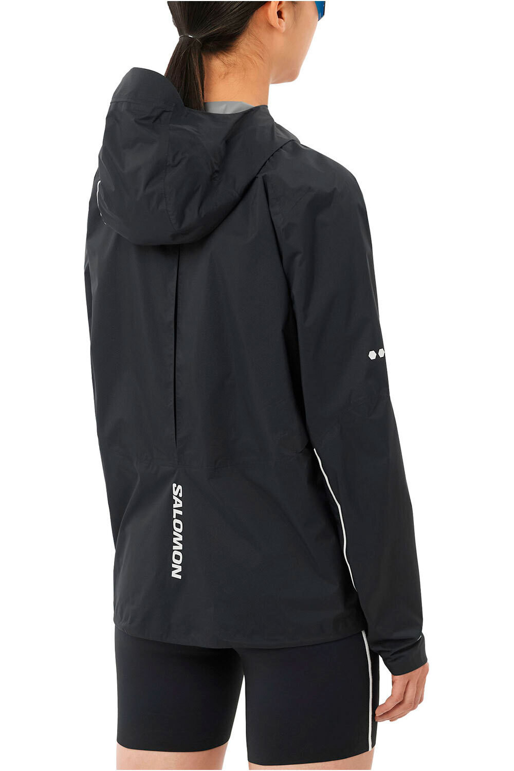 Salomon CHAQUETA TRAIL RUNNING MUJER BONATTI PRO JKT W vista trasera