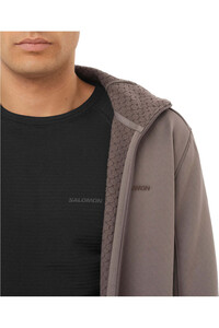 Salomon forro polar hombre OUTLINE WARM FLEECE FZ M vista detalle