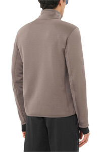 Salomon forro polar hombre OUTLINE WARM FLEECE FZ M vista trasera