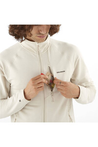 Salomon forro polar hombre SNTIAL LIGHTWARM FZ M vista detalle