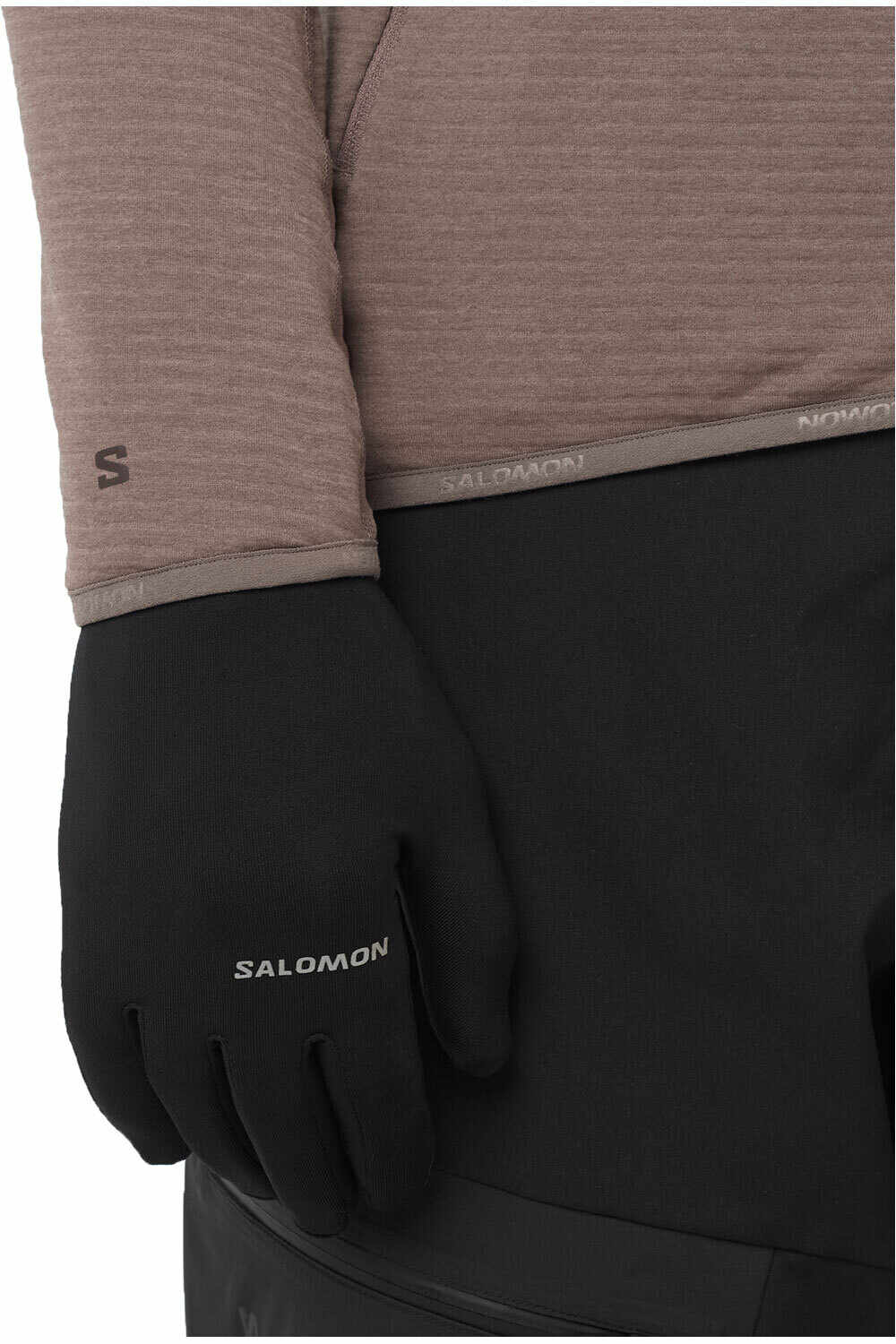 Salomon forro polar hombre SNTIAL LIGHTWARM FZ M vista detalle