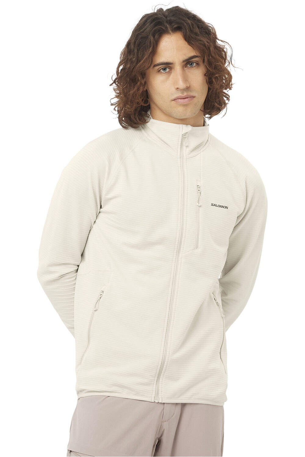 Salomon forro polar hombre SNTIAL LIGHTWARM FZ M vista frontal