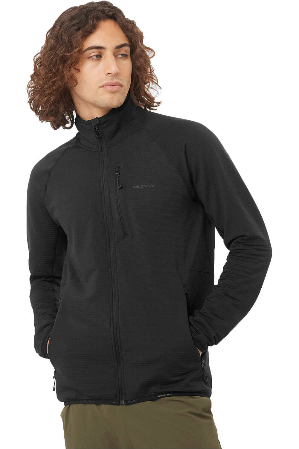 Salomon forro polar hombre SNTIAL LIGHTWARM FZ M vista frontal