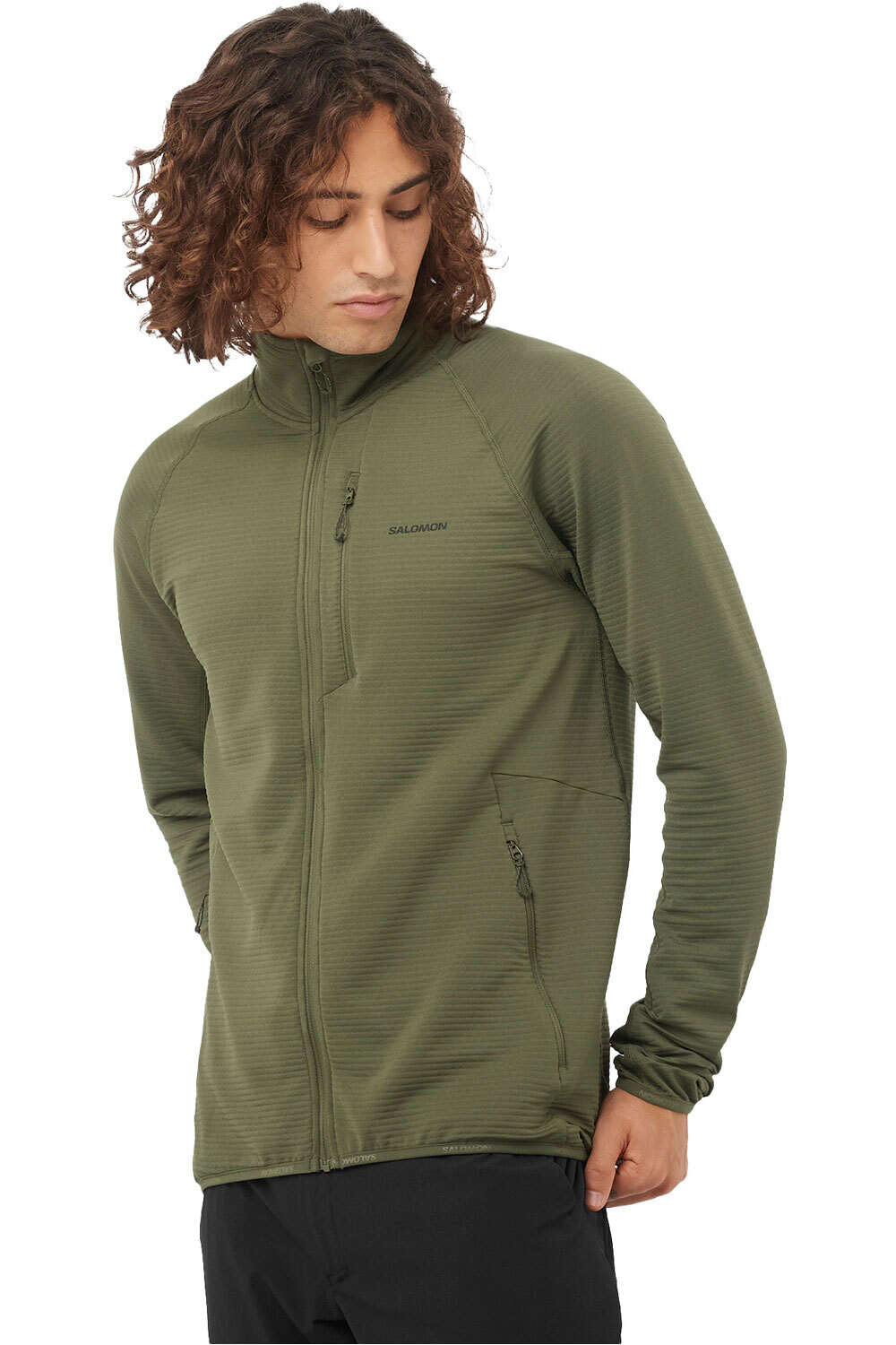 Salomon forro polar hombre SNTIAL LIGHTWARM FZ M vista frontal