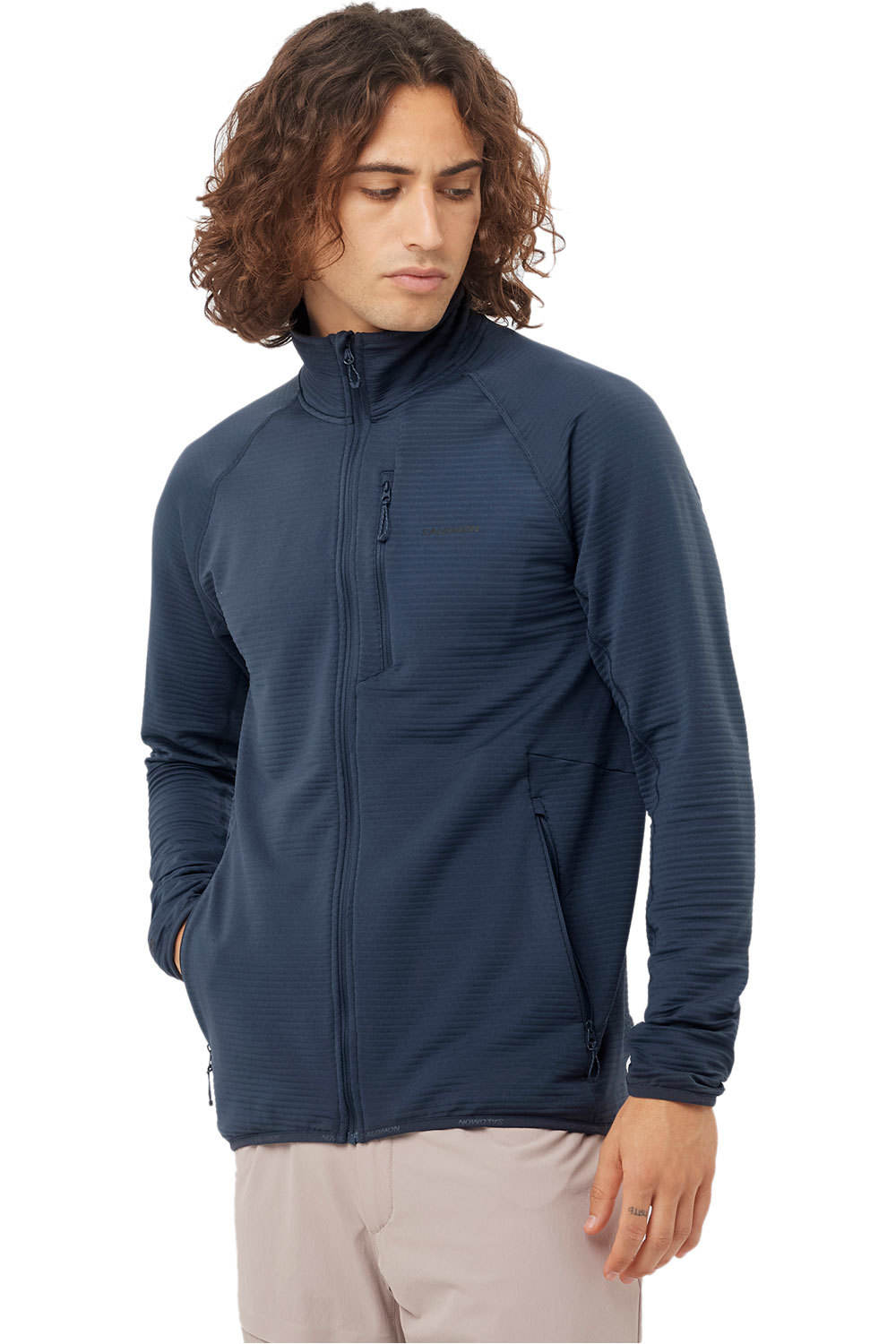 Salomon forro polar hombre SNTIAL LIGHTWARM FZ M vista frontal