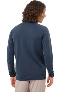 Salomon forro polar hombre SNTIAL LIGHTWARM FZ M vista trasera