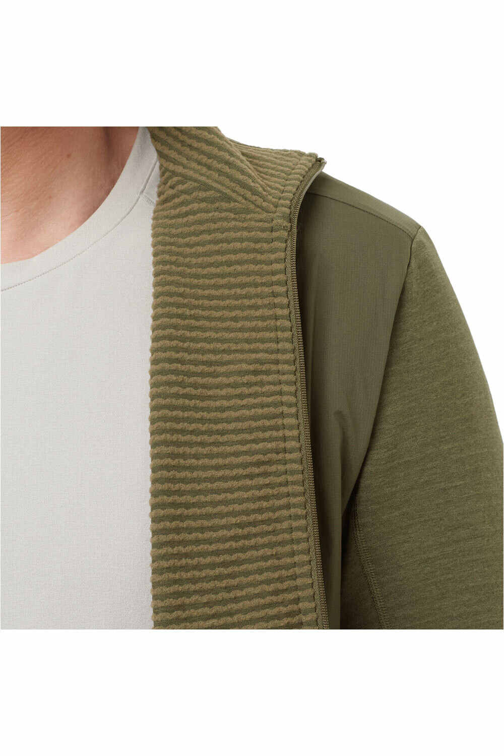 Salomon forro polar hombre SNTIAL LIGHTWARM HYBRID M vista detalle