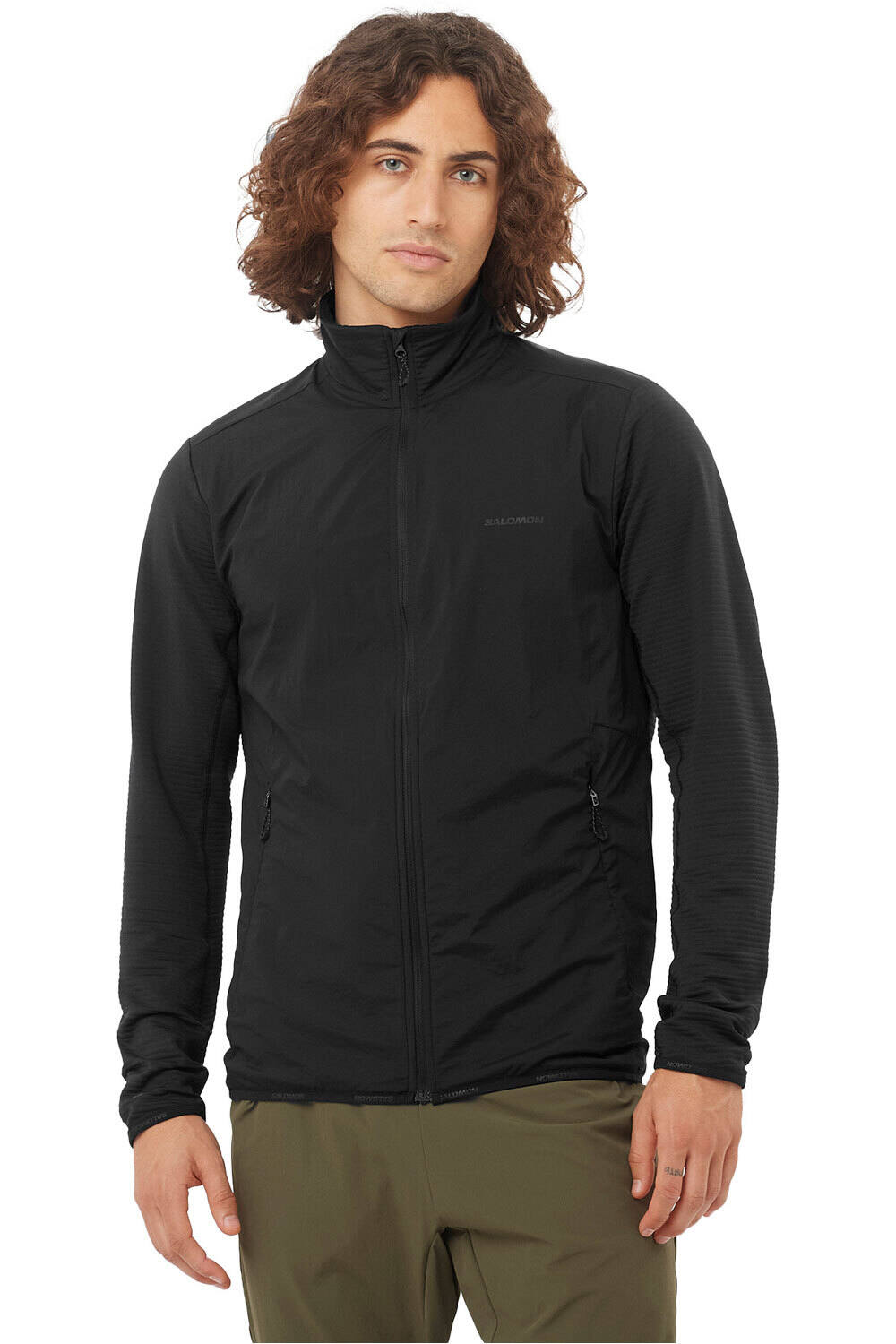 Salomon forro polar hombre SNTIAL LIGHTWARM HYBRID M vista frontal