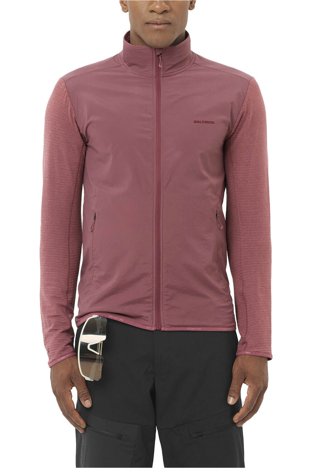 Salomon forro polar hombre SNTIAL LIGHTWARM HYBRID M vista frontal