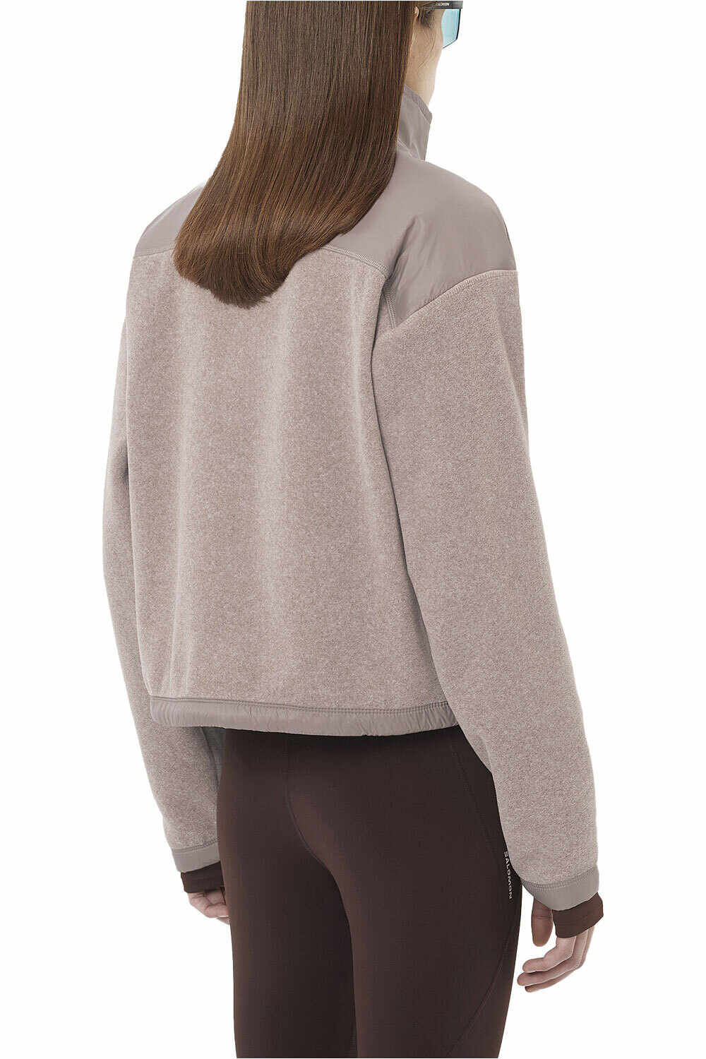 Salomon forro polar mujer CHROMA FLEECE CARDIGAN W vista trasera