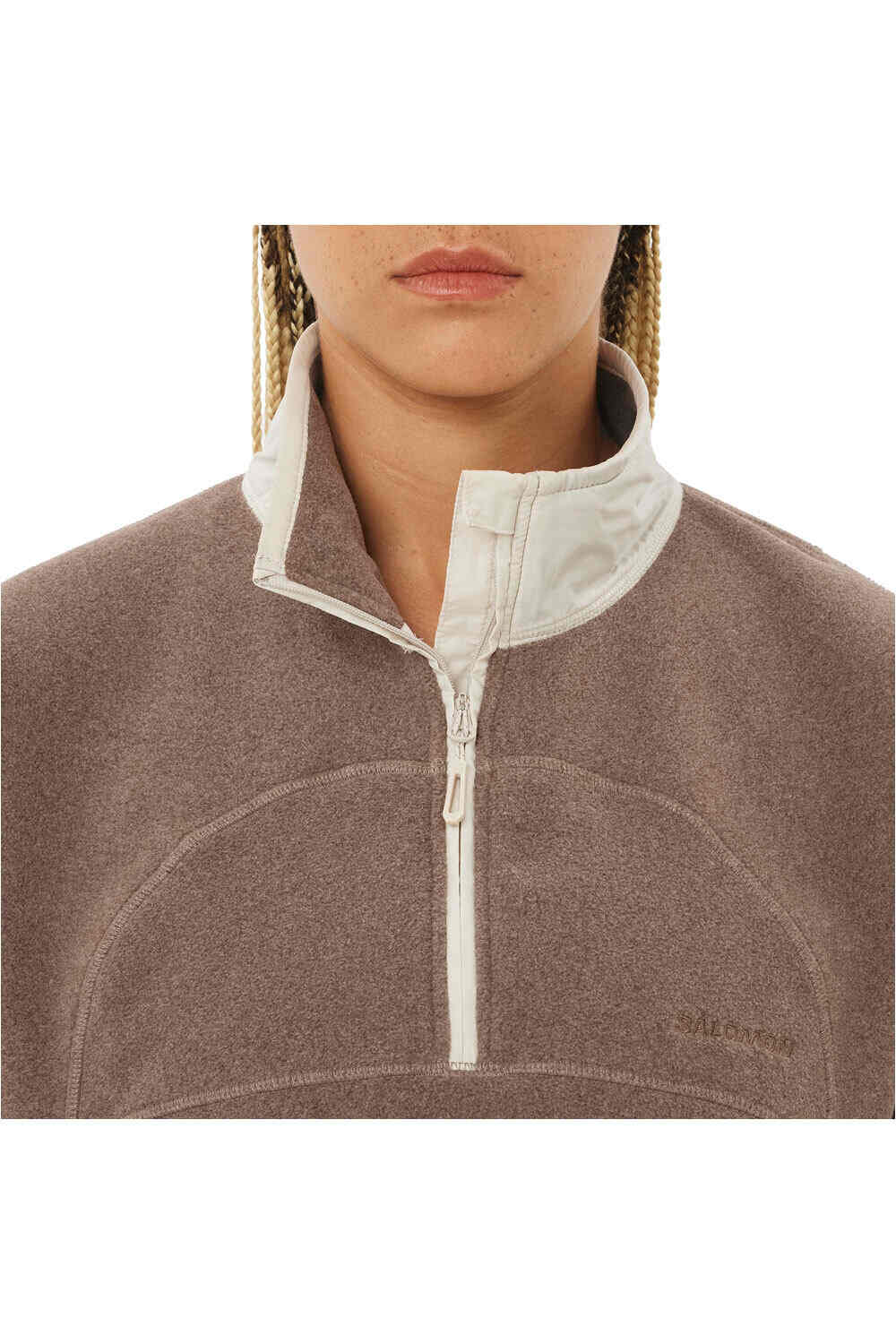 Salomon forro polar mujer CHROMA FLEECE CROP HZ W 05