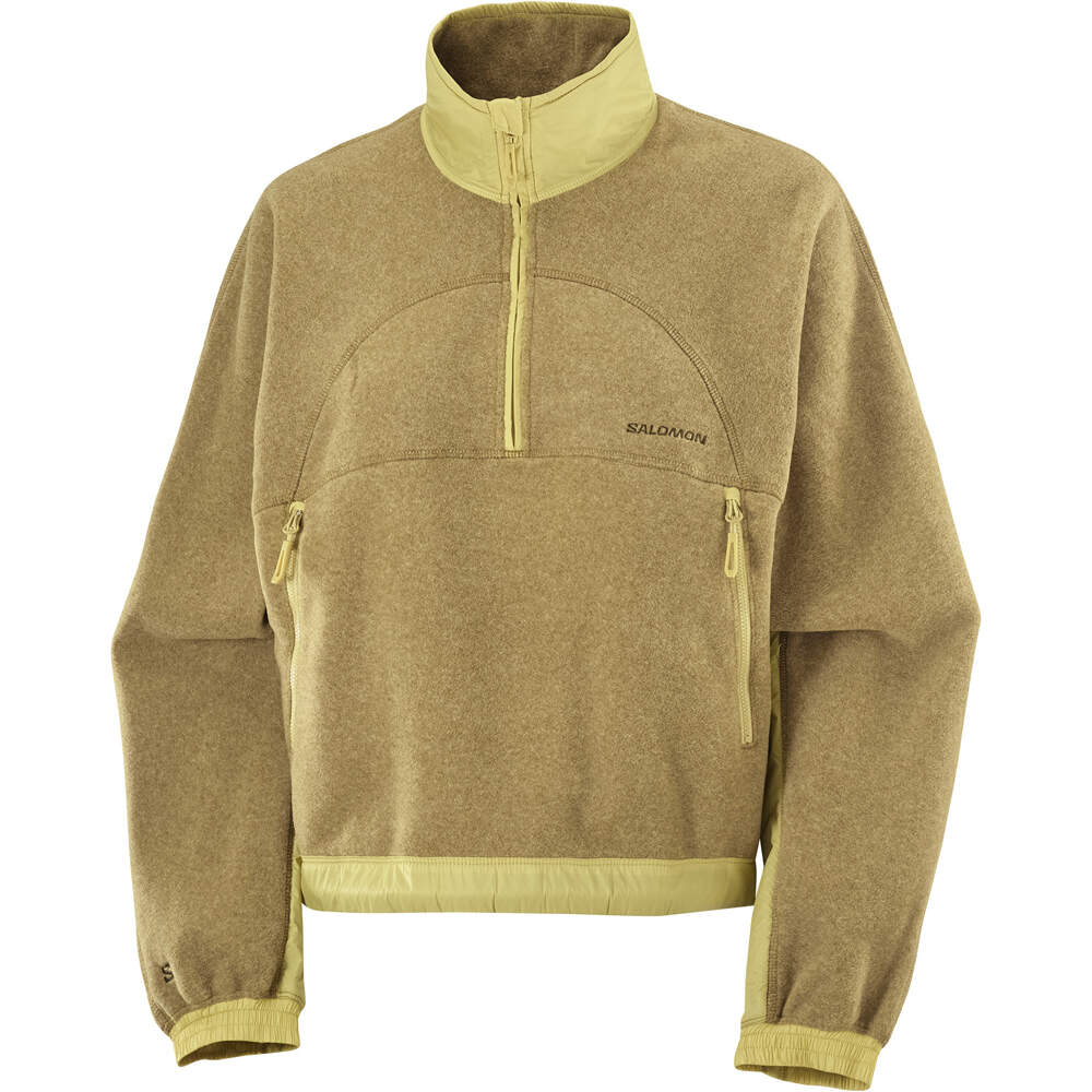 Salomon forro polar mujer CHROMA FLEECE CROP HZ W vista detalle