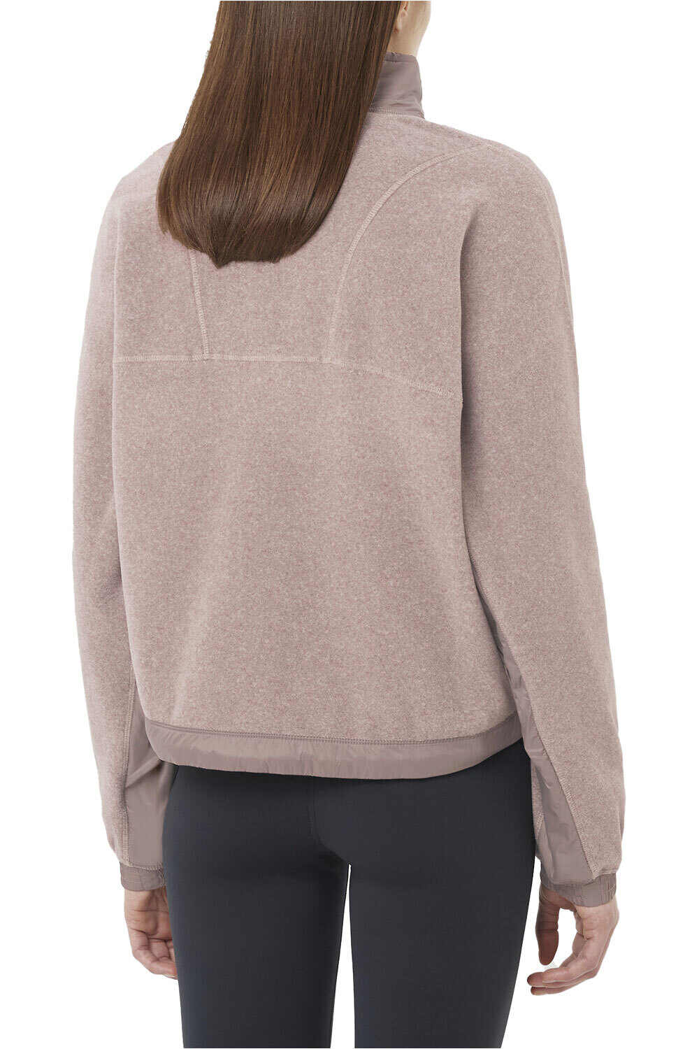 Salomon forro polar mujer CHROMA FLEECE CROP HZ W vista trasera