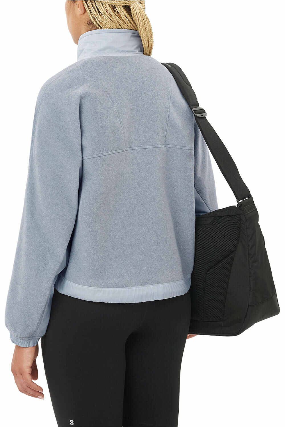 Salomon forro polar mujer CHROMA FLEECE CROP HZ W vista trasera