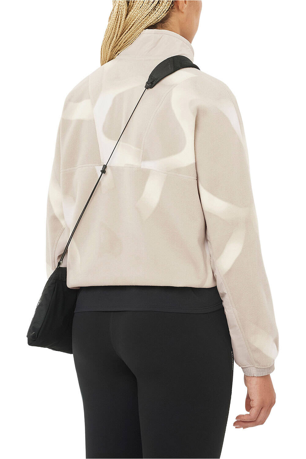 Salomon forro polar mujer CHROMA FLEECE CROP HZ W vista trasera