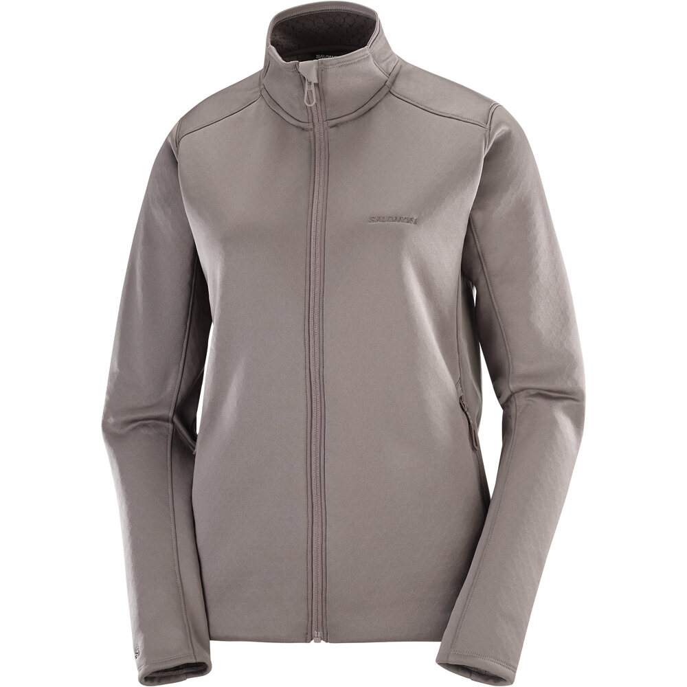 Salomon forro polar mujer OUTLINE WARM FLEECE FZ W vista detalle