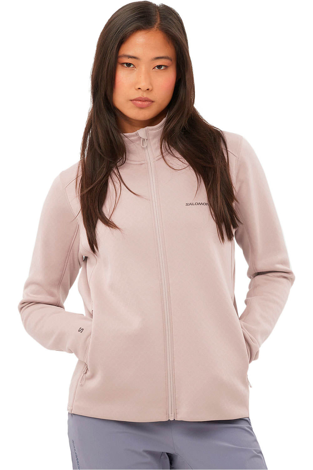 Salomon forro polar mujer OUTLINE WARM FZ W vista frontal