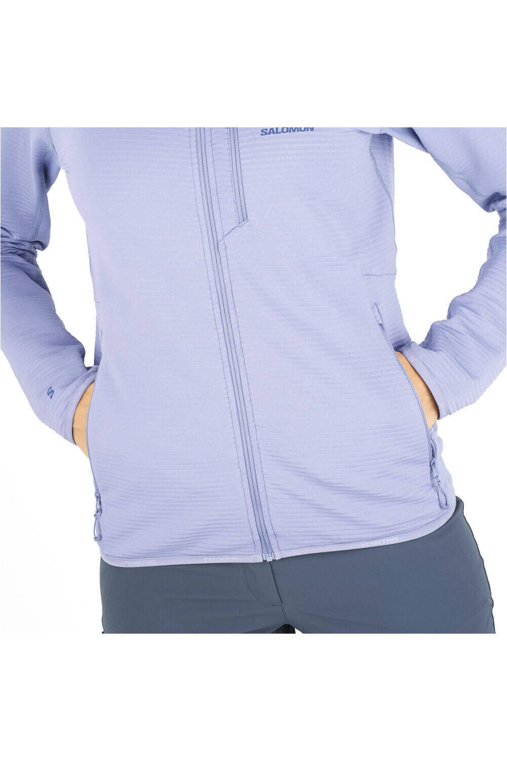 Salomon forro polar mujer SNTIAL LIGHTWARM FZ W vista detalle