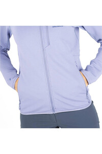 Salomon forro polar mujer SNTIAL LIGHTWARM FZ W vista detalle