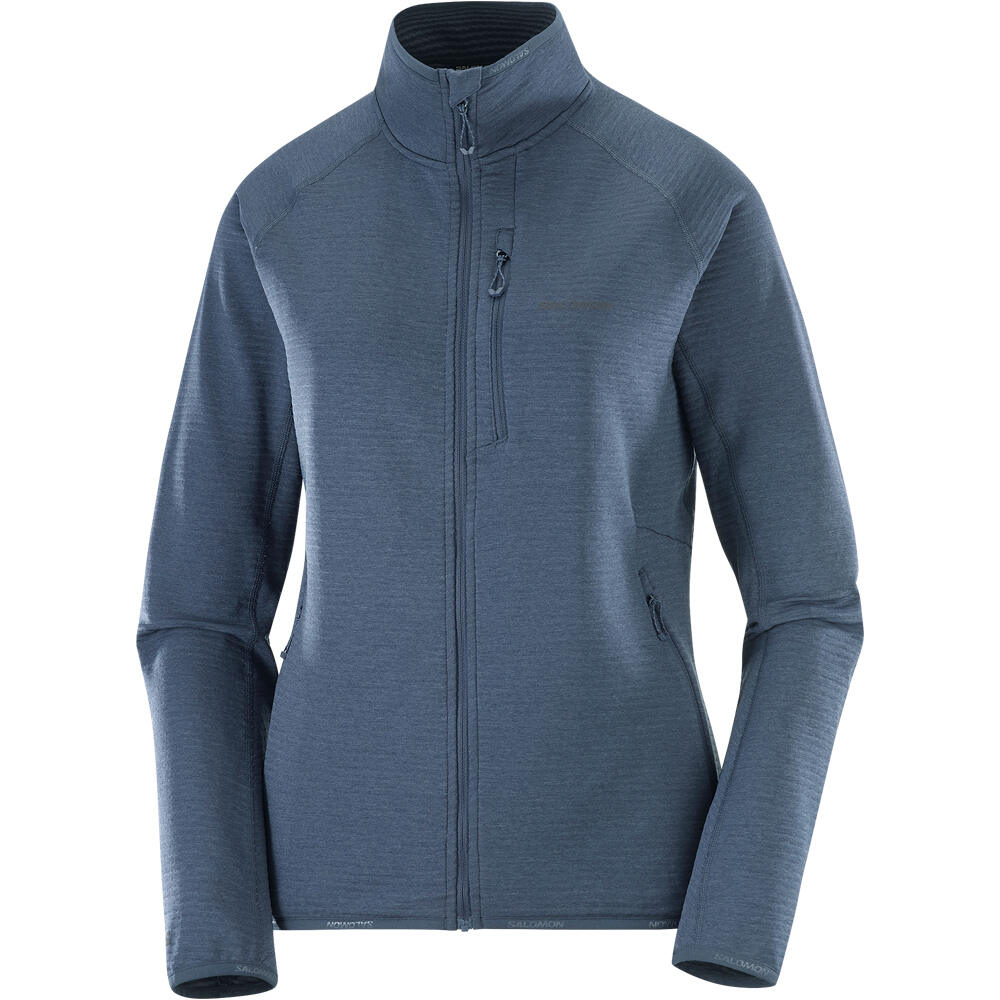 Salomon forro polar mujer SNTIAL LIGHTWARM FZ W vista detalle