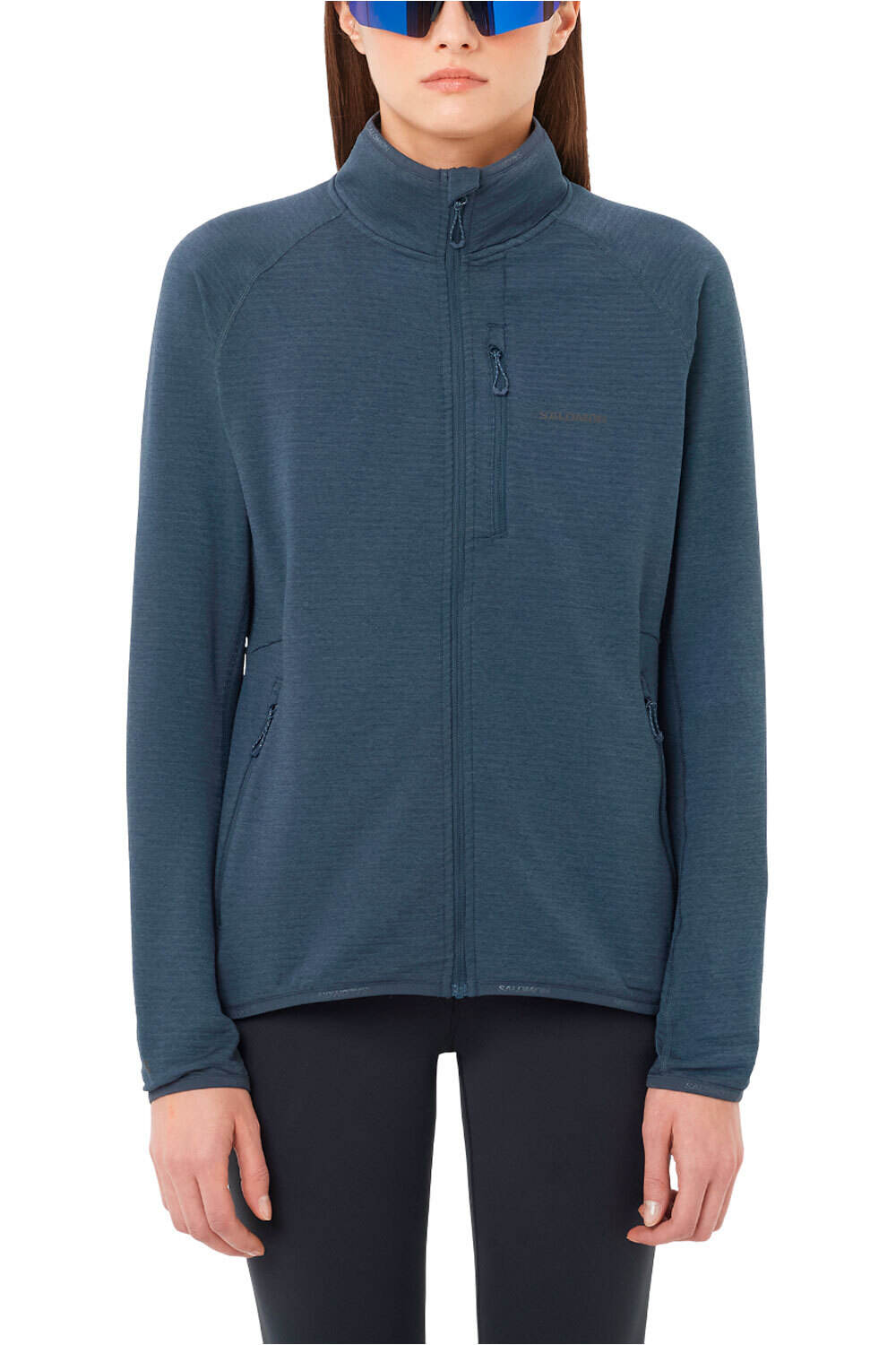 Salomon forro polar mujer SNTIAL LIGHTWARM FZ W vista frontal