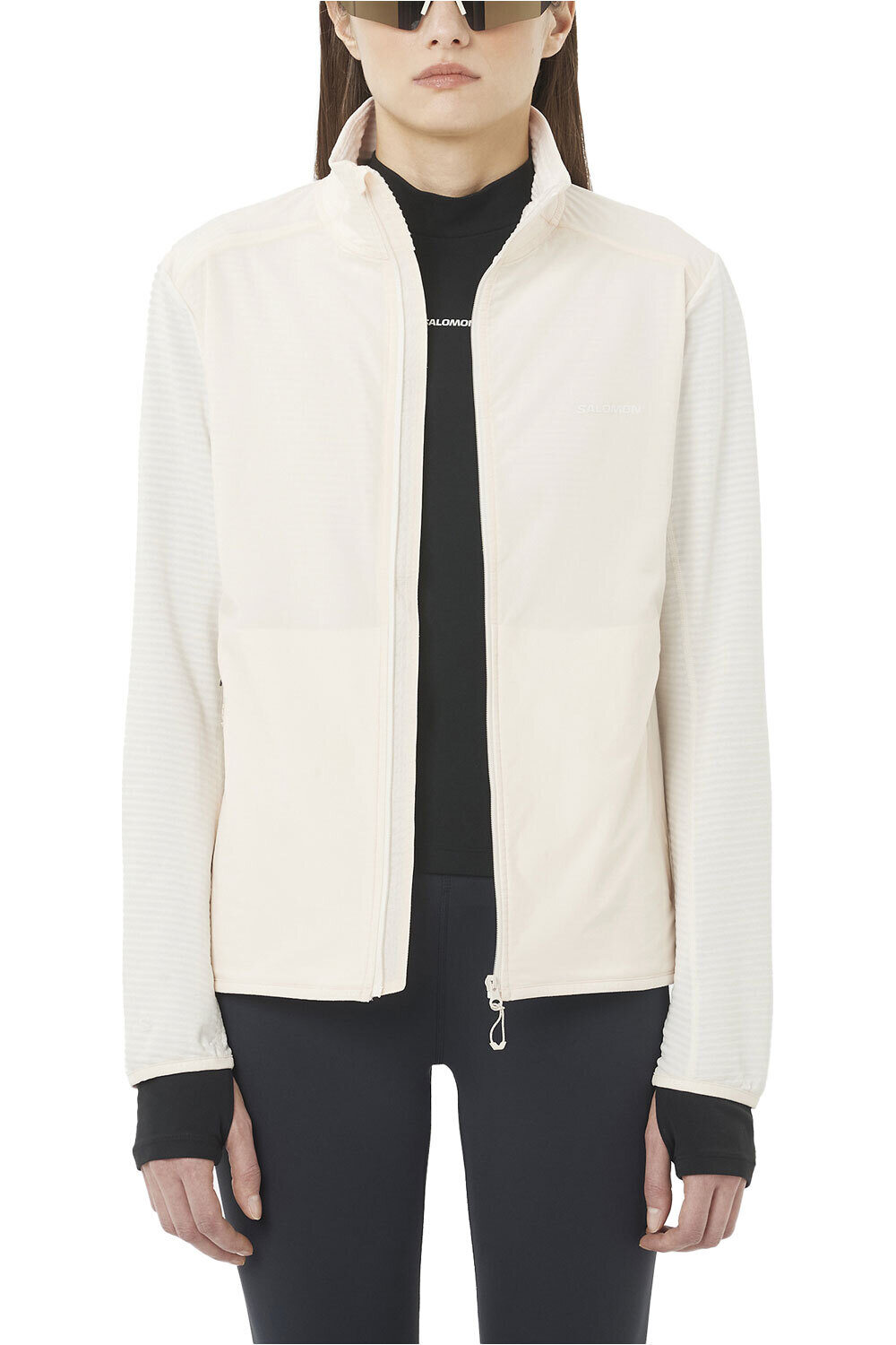 Salomon forro polar mujer SNTIAL LIGHTWARM HYBRID W vista frontal