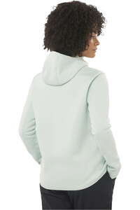 Salomon forro polar mujer SNTIAL MIDFLEECE FZ HD W vista trasera