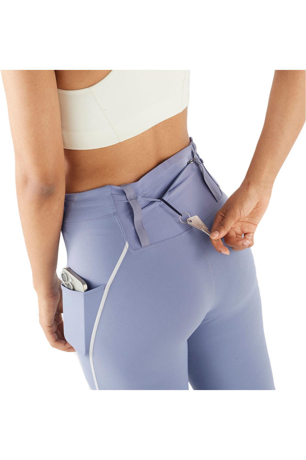 Salomon malla larga running mujer SENSE STOW TIGHTS W vista detalle